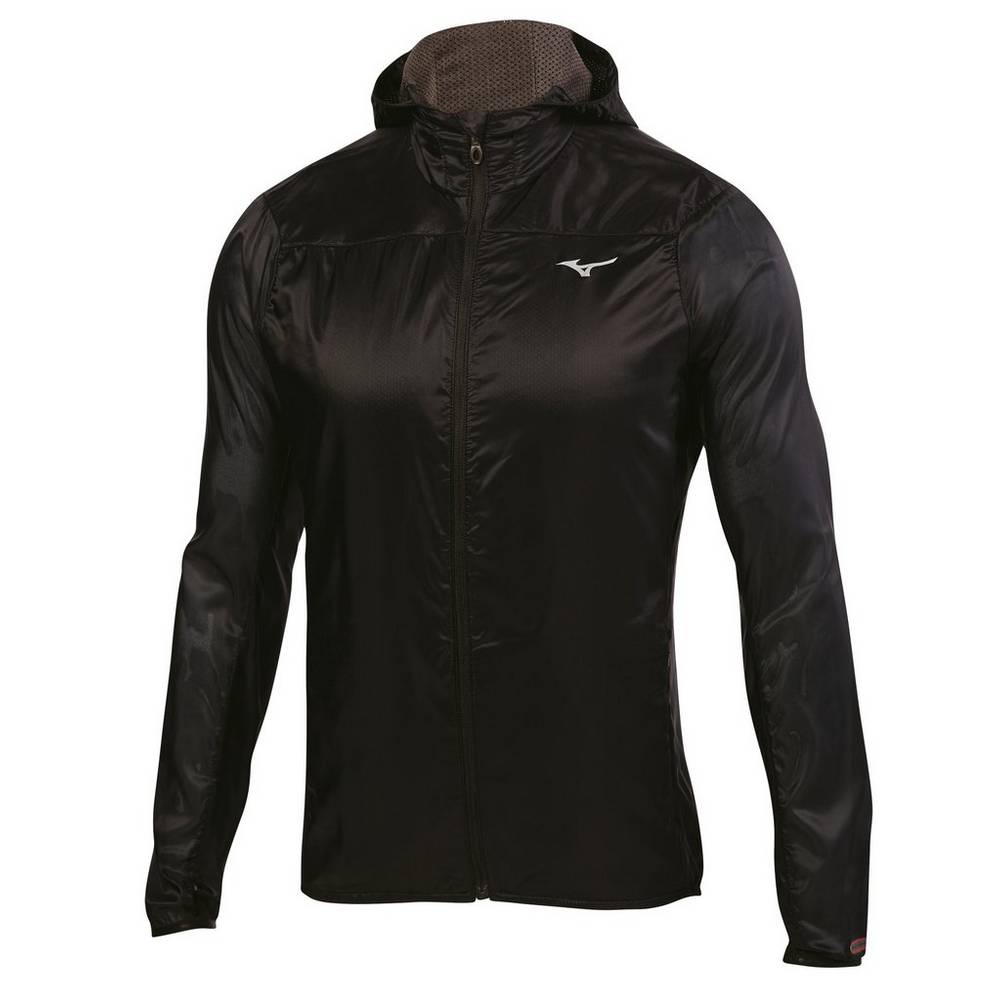 Mizuno Breath Thermo Hoody - Erkek Mont - Siyah Türkiye (TQESOR-827)